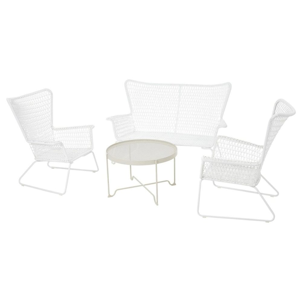 4-Seat Conversation Set, Outdoor, Whit Outdoor