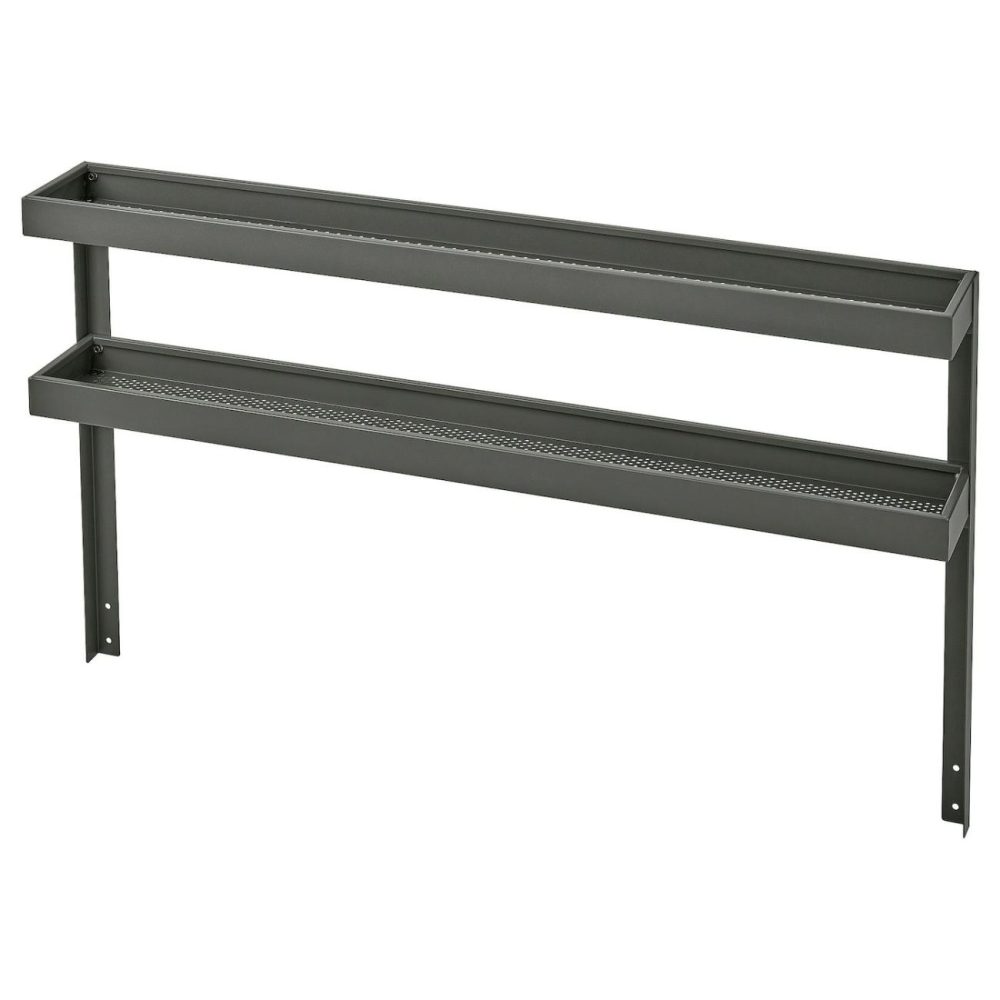 Add-On Unit With Shelves, Outdoor/Dark Gray Outdoor