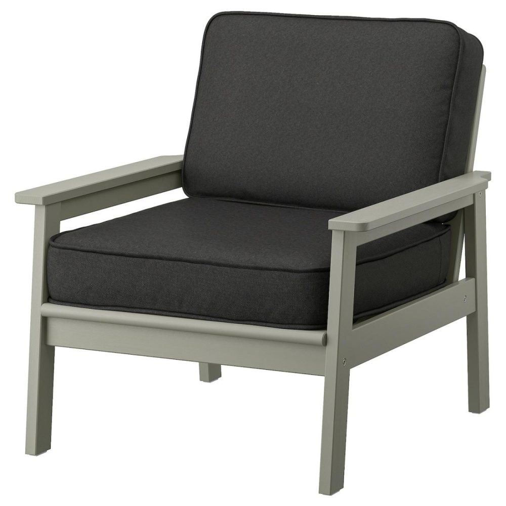 Armchair, Outdoor, Gray Stained/Järpön/Duvholmen Anthracit Outdoor Gray Stained/Järpön/Duvholmen Anthracite