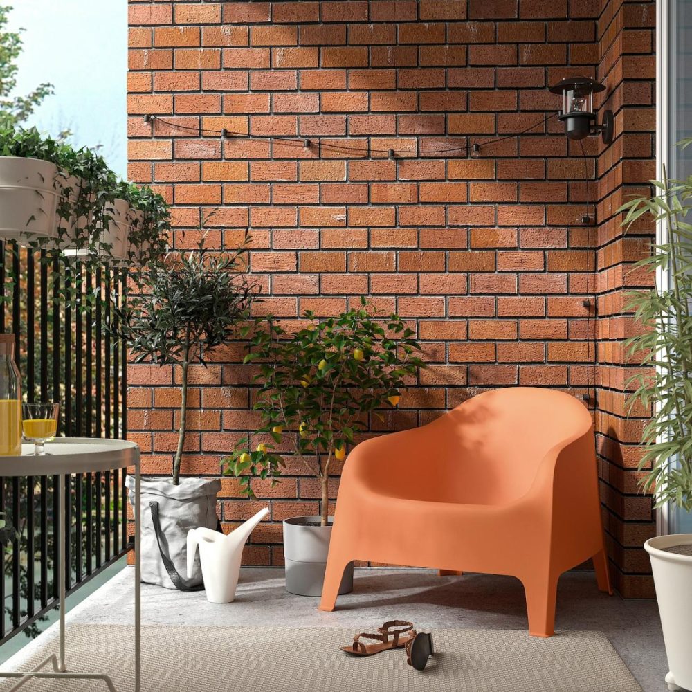 Armchair, Outdoor, Orang Outdoor Orange