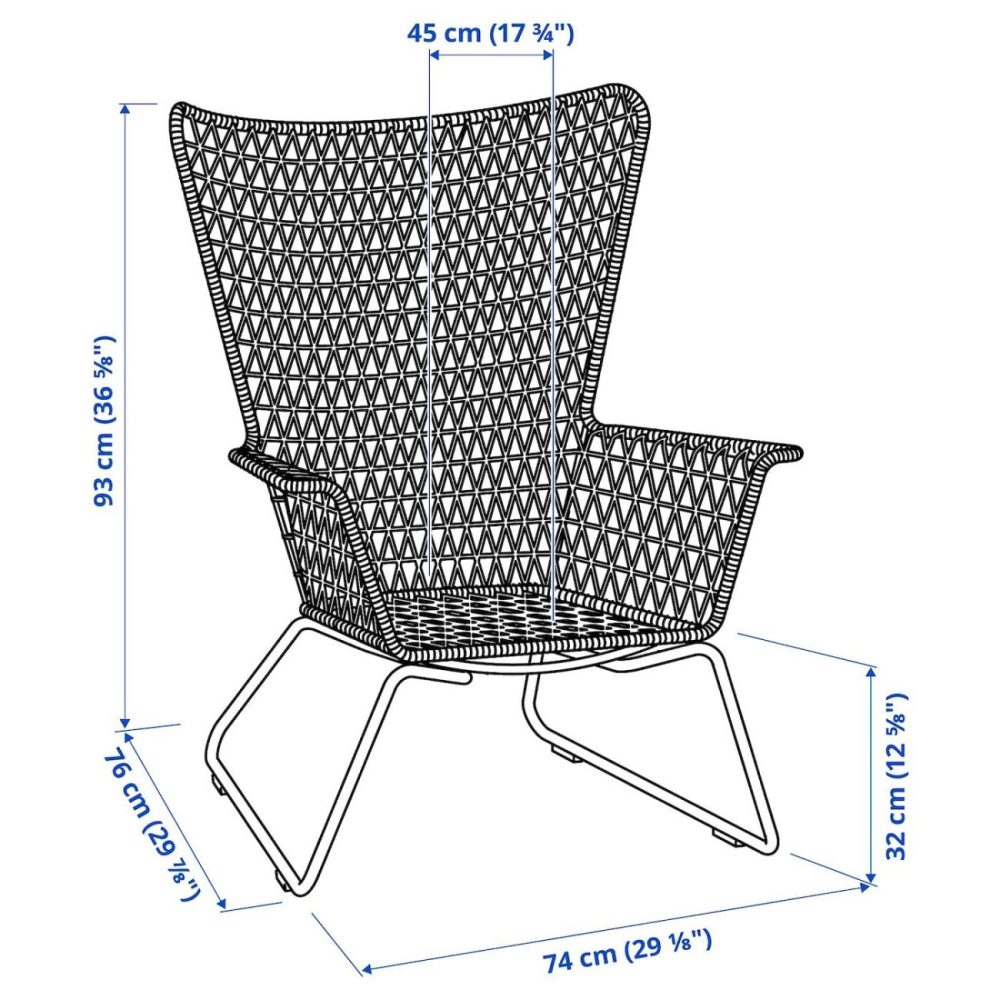 Armchair, Outdoor, Whit Outdoor