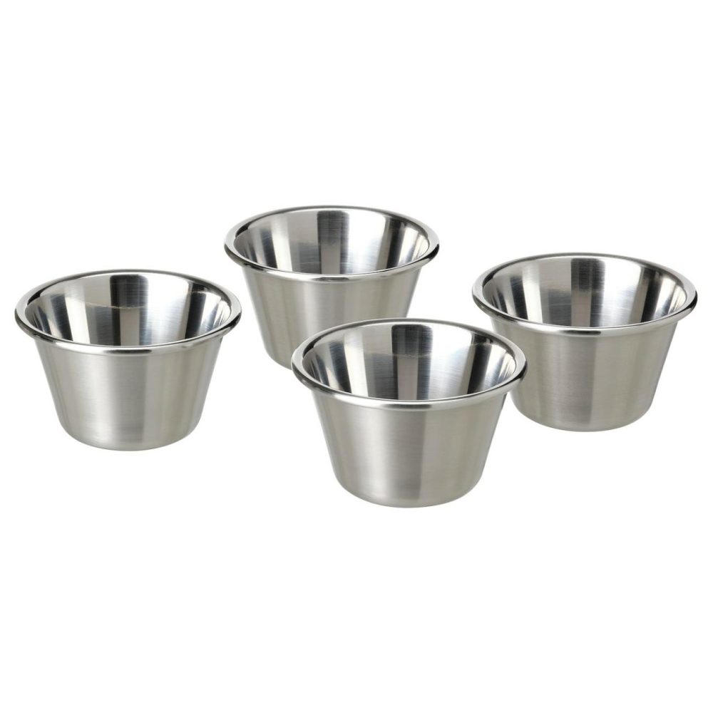 Bowl For Dip, Set Of 4, Stainless Stee Outdoor