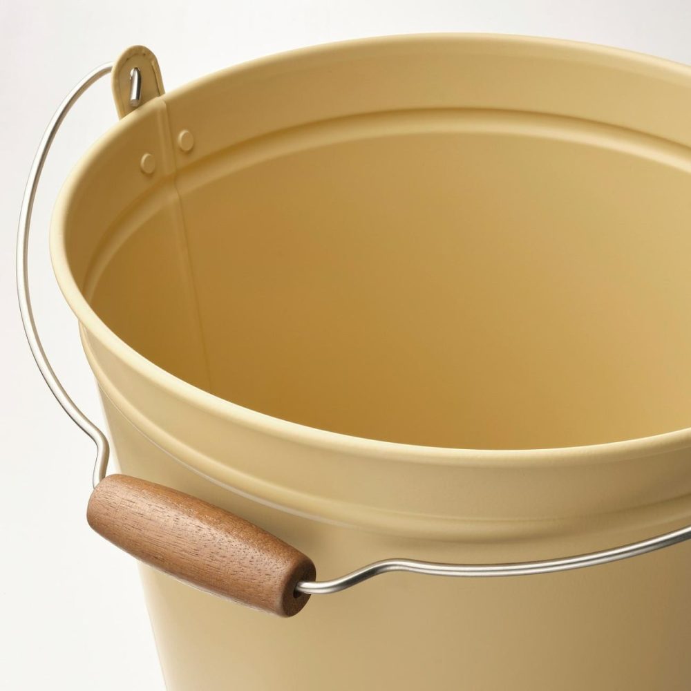 Bucket/Plant Pot, Indoor/Outdoor Yellow Outdoor