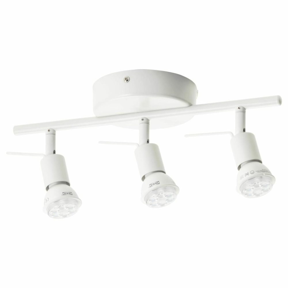 Ceiling Track, 3 Spotlights, Whit Ceiling Lights