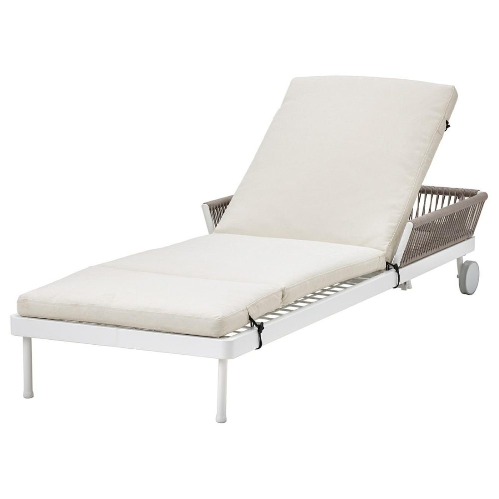 Chaise, Outdoor White/Beige/Frösön/Duvholmen Beig Outdoor