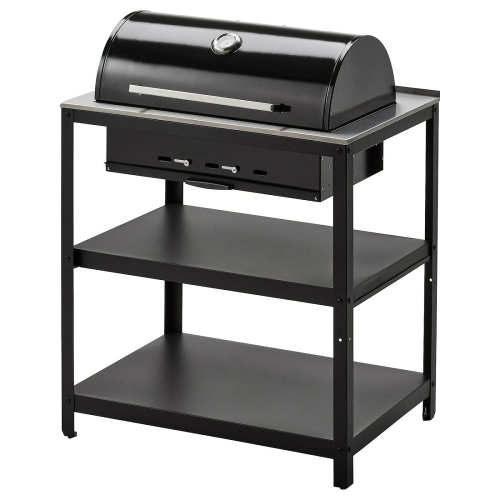 Charcoal Grill, Black/Stainless Steel Outdoor Outdoor