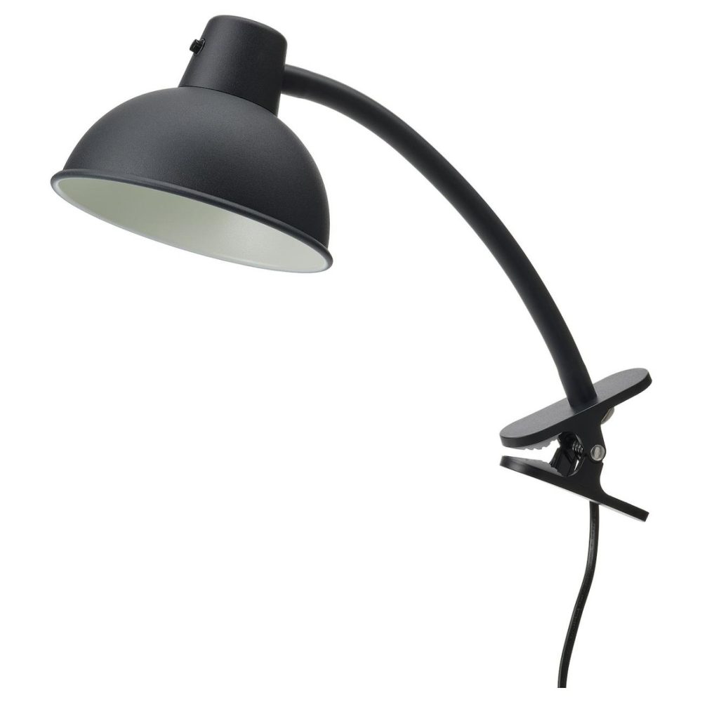 Clamp Spotlight With Light Bulb, Blac Desk Lamps