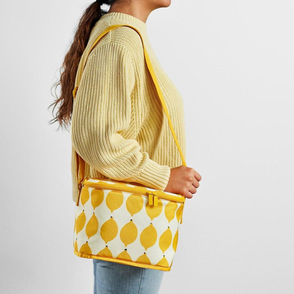 Cooler Bag, Patterned White/Bright Yellow Outdoor Patterned White/Bright Yellow