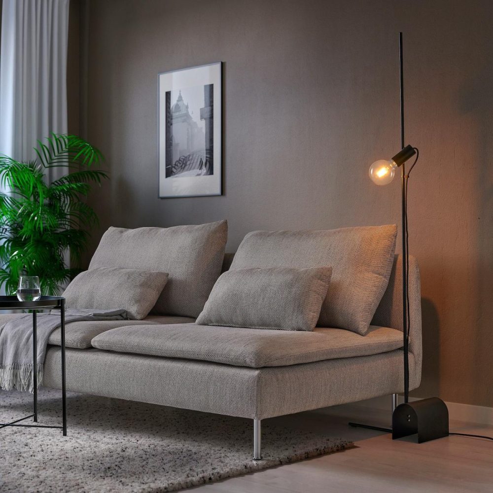 Floor Lamp With Led Bulb, Blac Floor Lamps Black