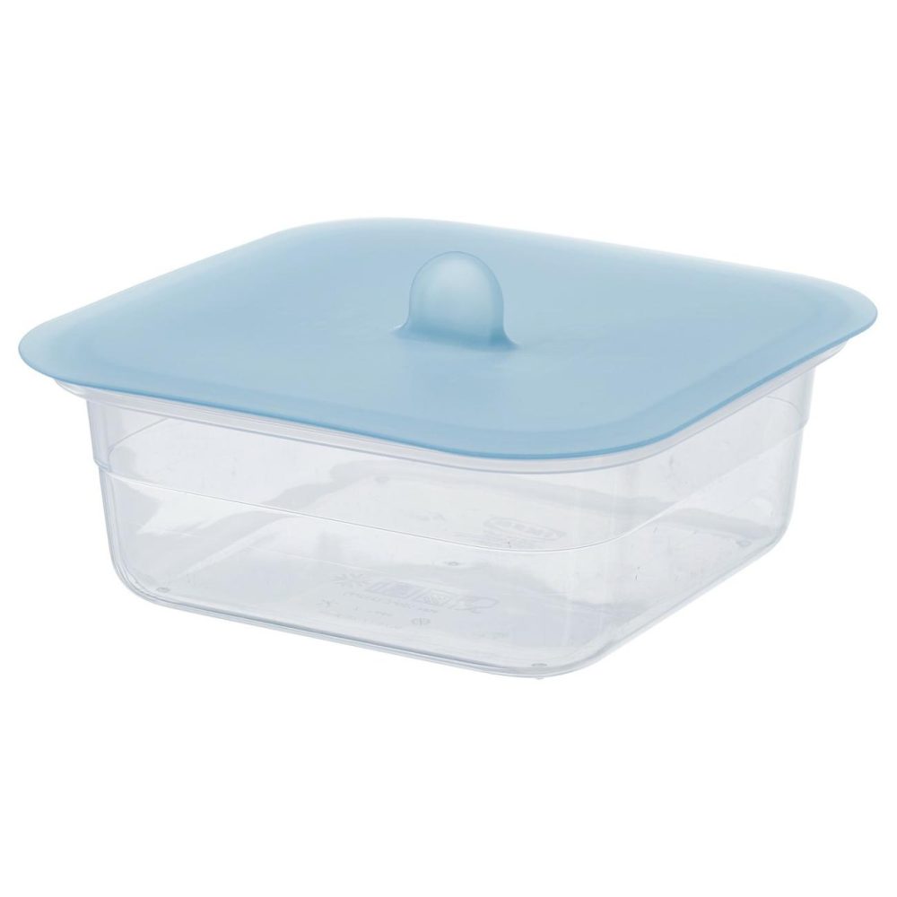 Food Container With Lid, Square Plastic/Silicone Outdoor Square Plastic/Silicone