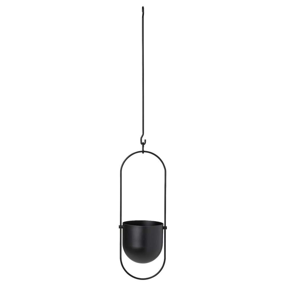 Hanging Planter, Indoor/Outdoor Black Outdoor Indoor/Outdoor Black