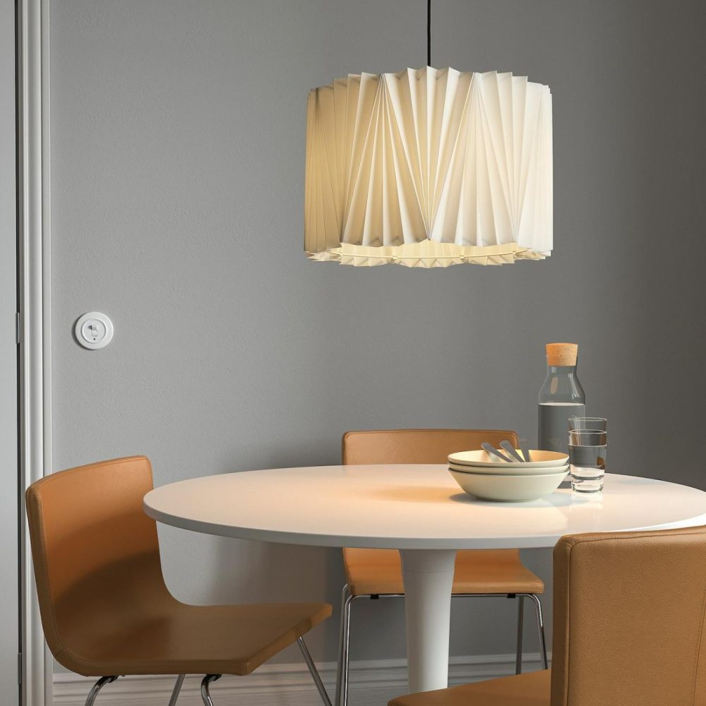 Lamp Shade, Pleated White Lamps & Light Fixtures