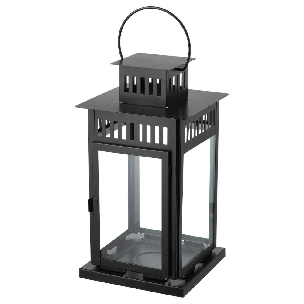 Lantern For Block Candle, Indoor/Outdoor Black Outdoor Indoor/Outdoor Black