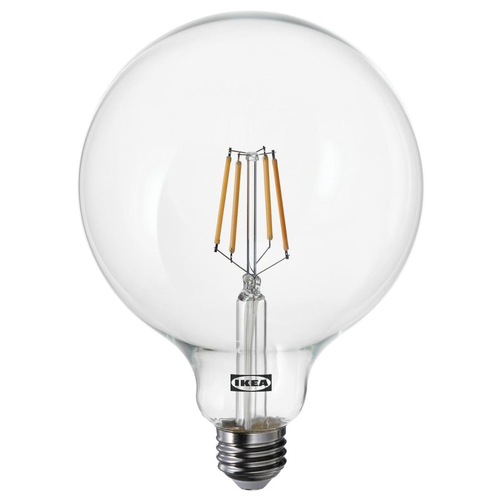 Led Bulb E26 450 Lumen, Dimmable/Globe Clear Glass Edison Bulbs