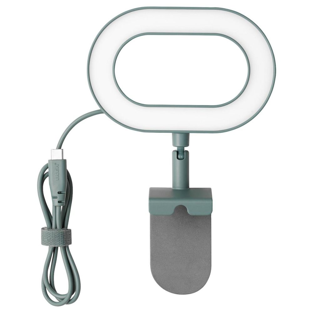 Led Ring Lamp, Dimmable/Turquois Desk Lamps