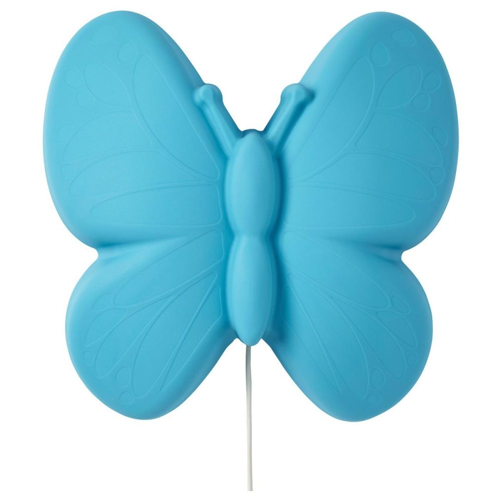 Led Wall Lamp, Butterfly Light Blu Kids Lighting