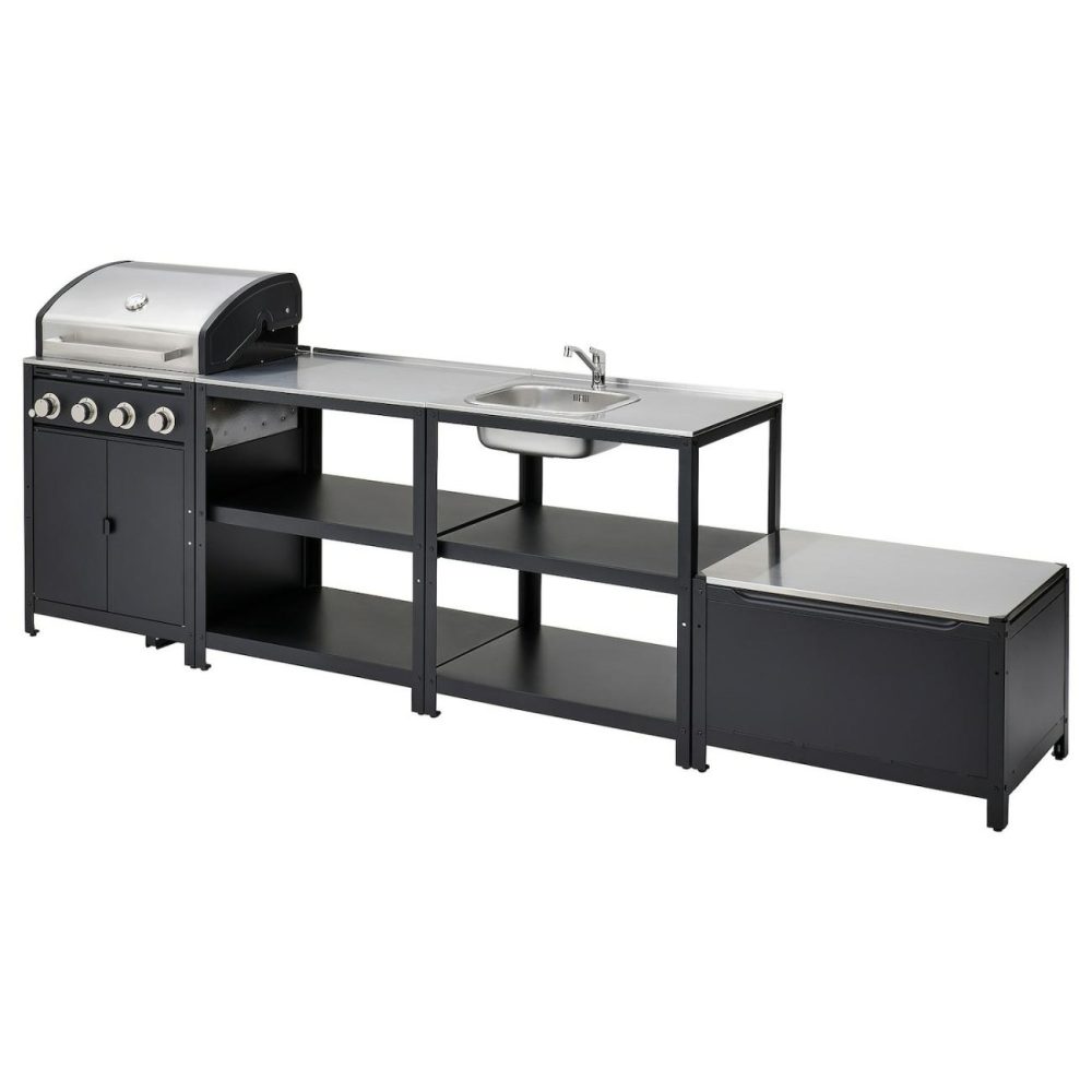 Outdoor Kitchen W Gas Grill, Stainless Steel Outdoor