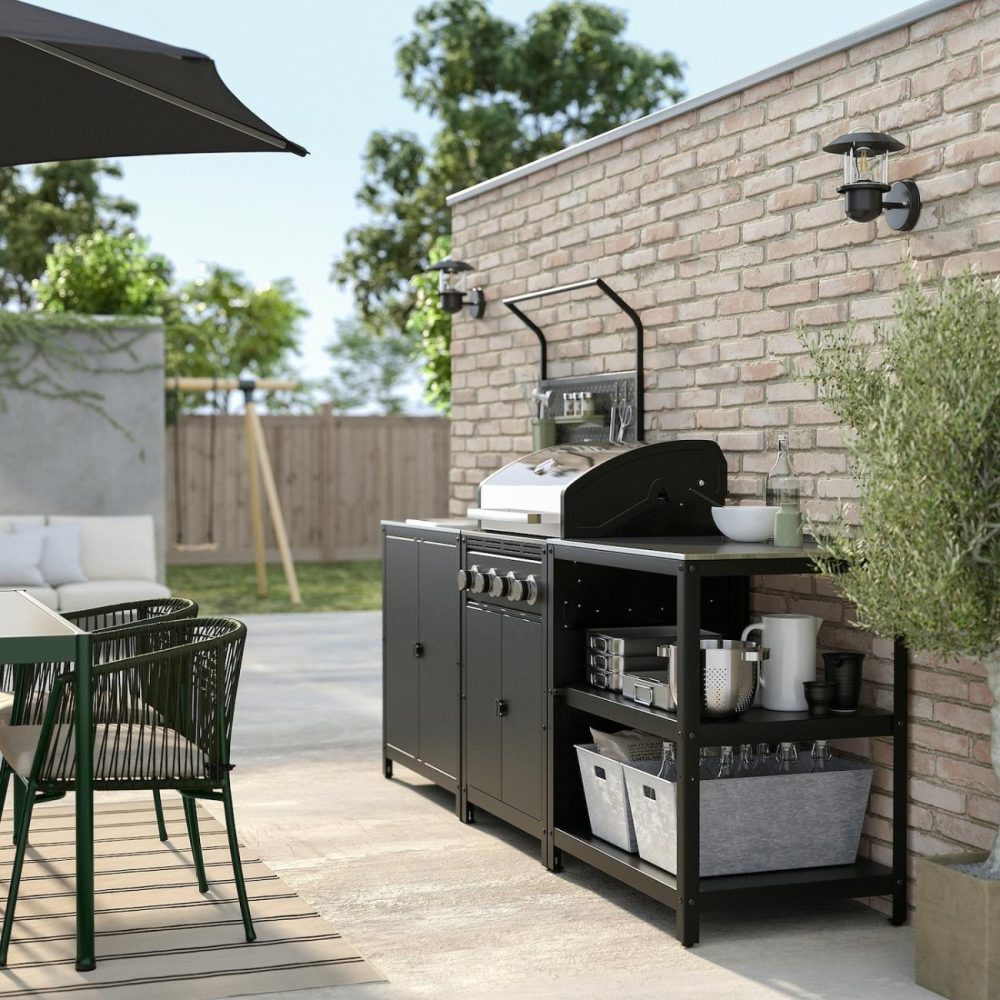 Outdoor Kitchen W Gas Grill, Stainless Steel Outdoor