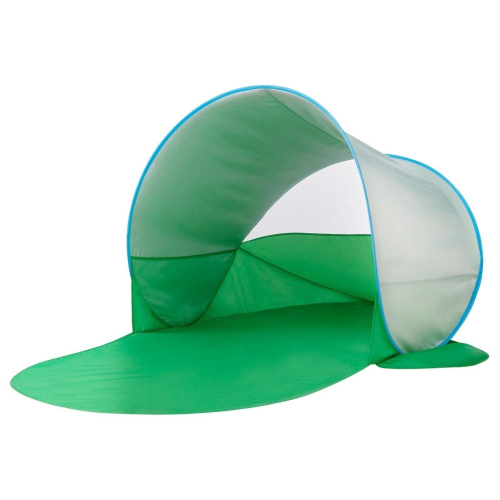 Pop-Up Sun/Wind Shelter, Green/Blu Outdoor