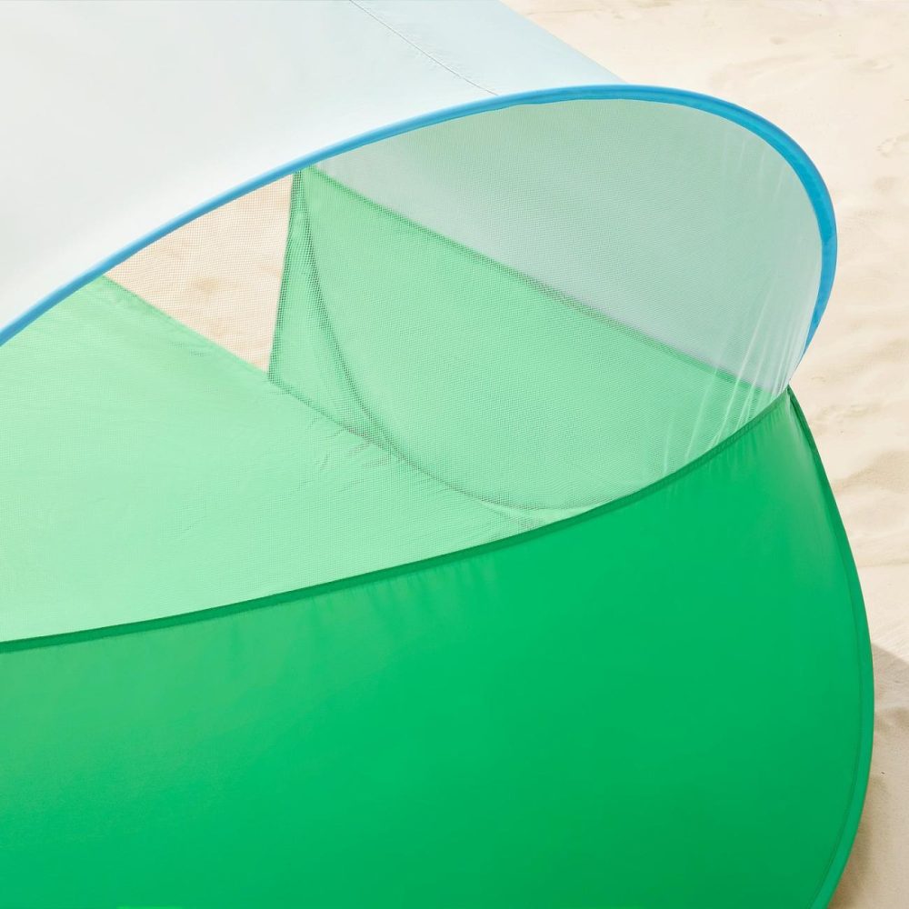 Pop-Up Sun/Wind Shelter, Green/Blu Outdoor