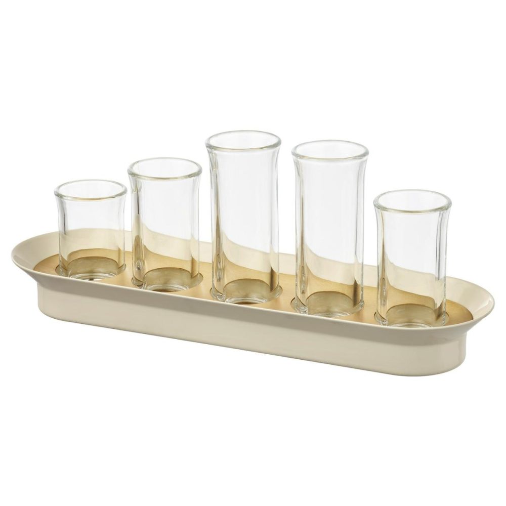 Propagation Set, Clear Glass Ivory/Gol Outdoor