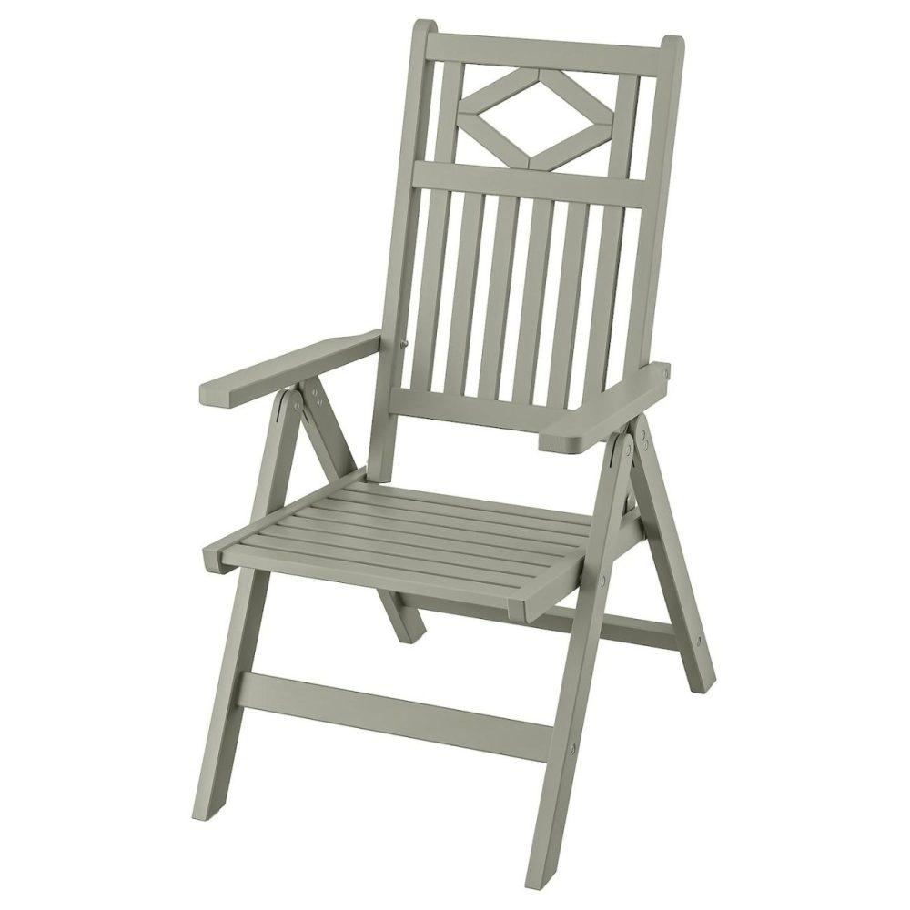 Reclining Chair, Outdoor, Gra Outdoor Gray