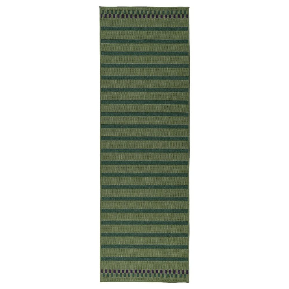 Rug Flatwoven, In/Outdoor, Green Purple/Stripe Outdoor