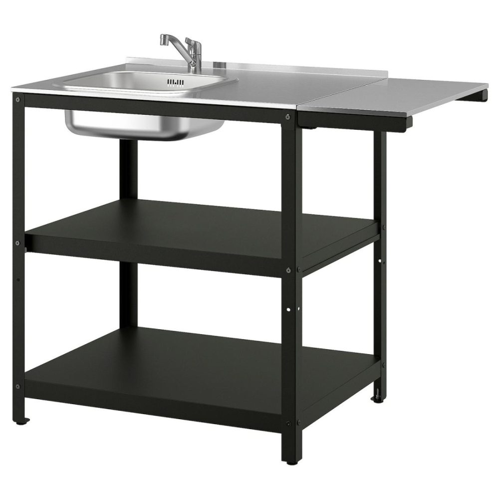 Sink Unit W Side Table, Stainless Steel/Outdoor Outdoor