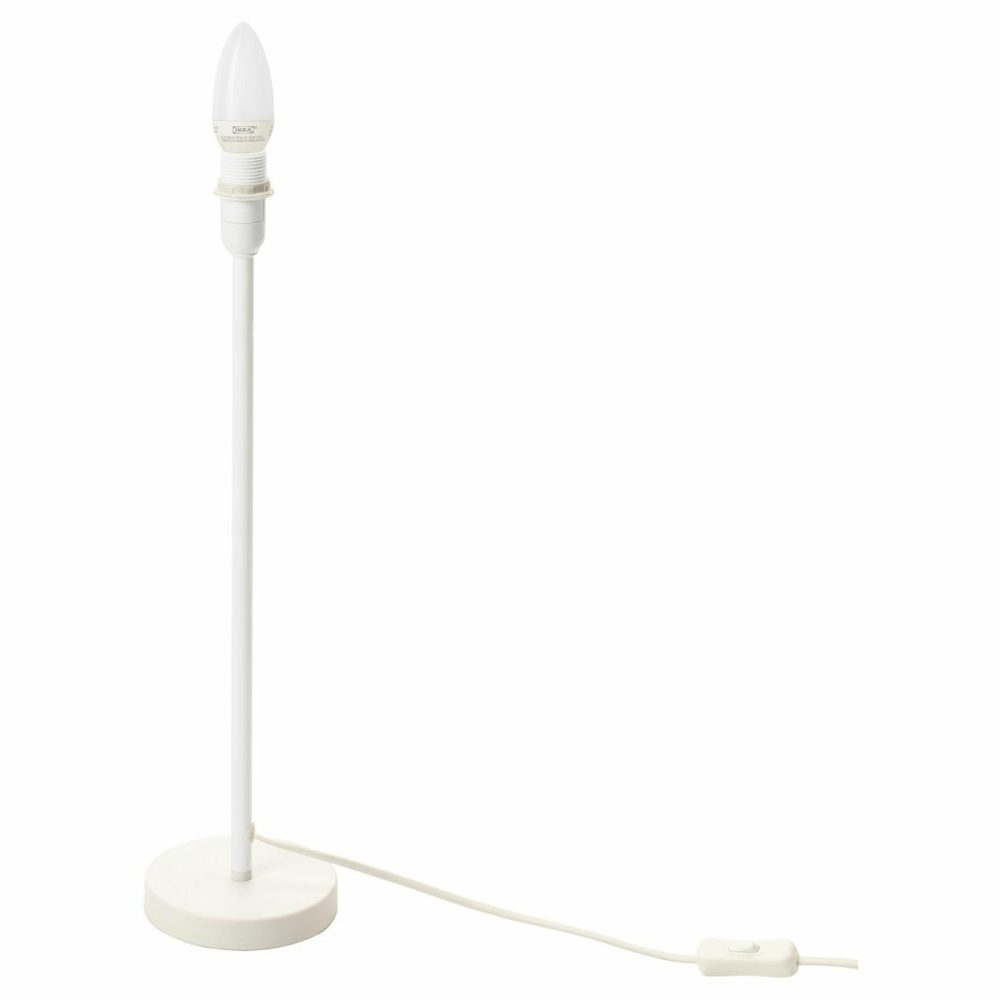 Table Lamp Base With Led Bulb, Whit Decorative Lighting