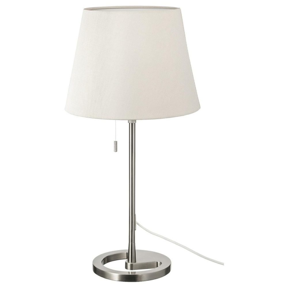 Table Lamp, Nickel Plated Whit Lamps & Light Fixtures