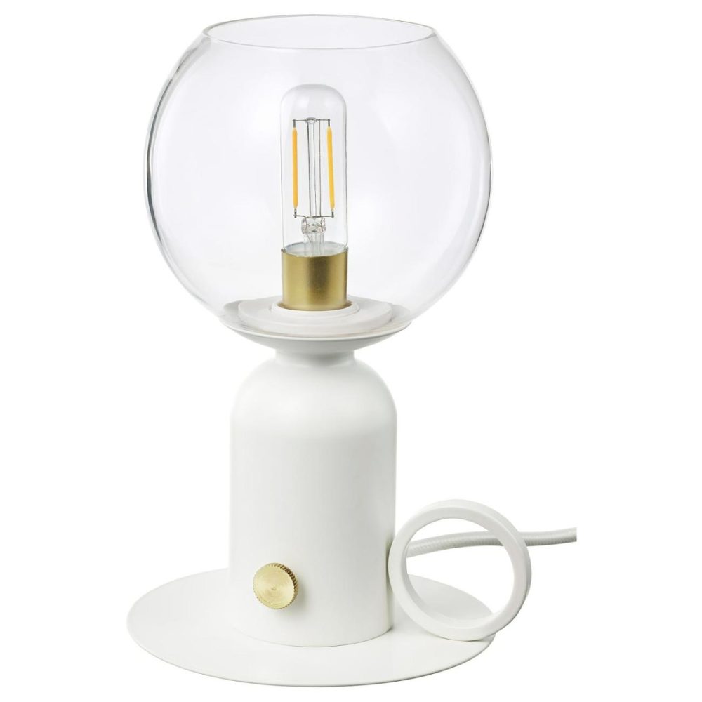 Table Lamp With Led Bulb, White Lamps & Light Fixtures White