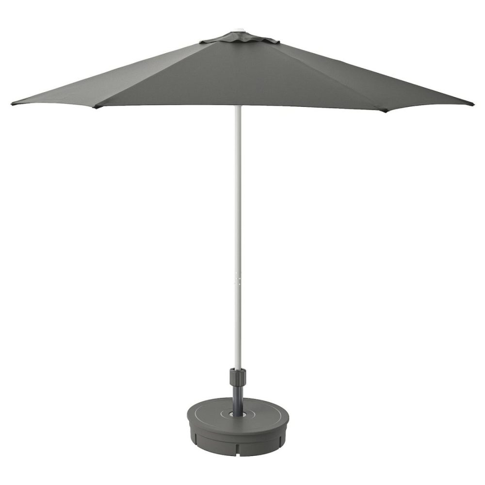 Umbrella With Base, Light Gray/Grytö Dark Gray Outdoor Light Gray/Grytö Dark Gray