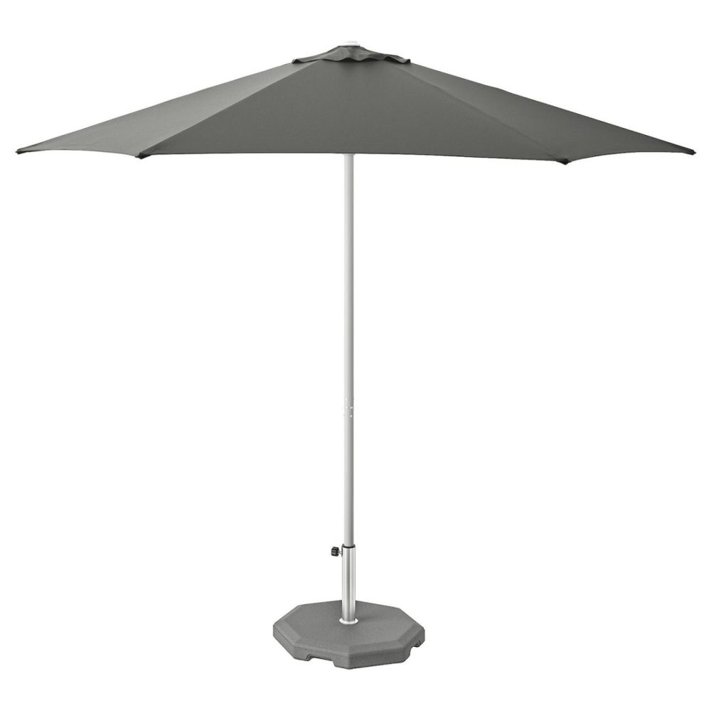 Umbrella With Base, Light Gray/Huvön Gray Outdoor Light Gray/Huvön Gray