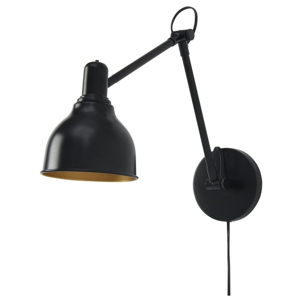 Wall Lamp With Led Bulb, Blac Lamps & Light Fixtures