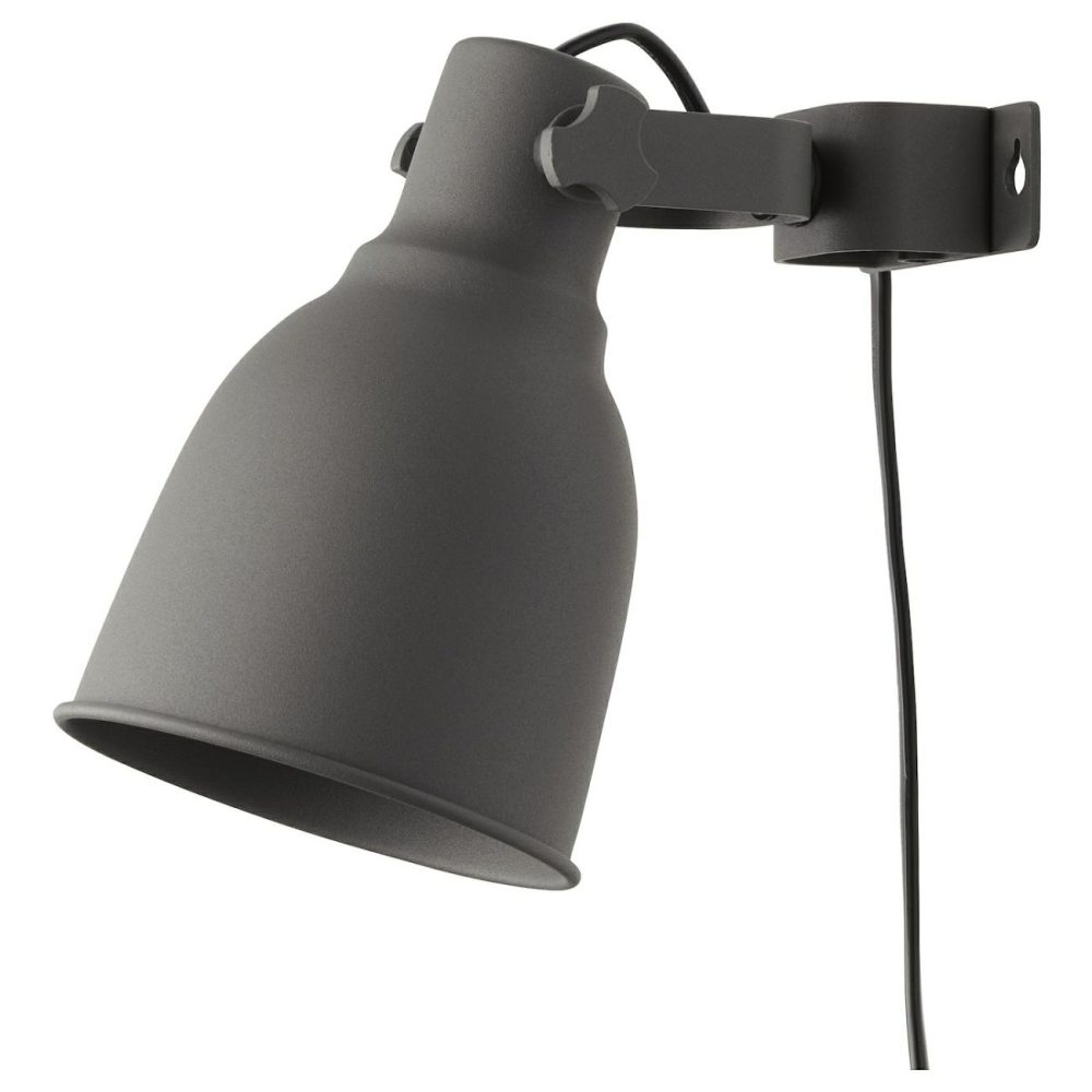 Wall/Clamp Spotlight With Led Bulb, Dark Gra Lamps & Light Fixtures