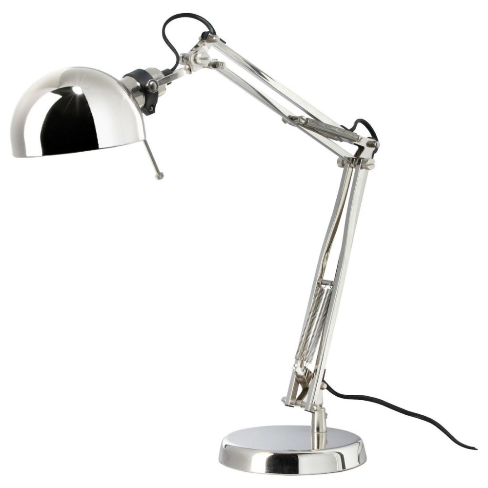 Work Lamp With Led Bulb, Nickel Plate Desk Lamps Nickel Plated