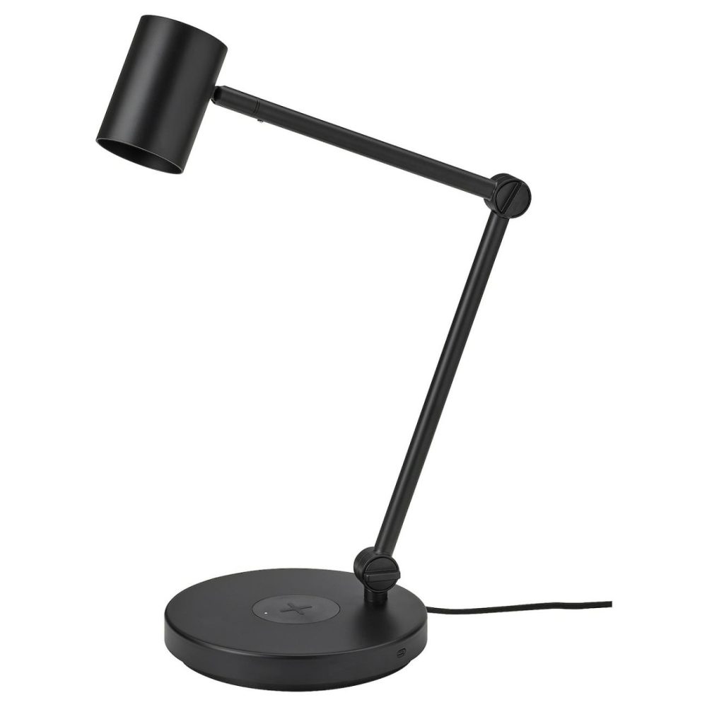 Work Lamp With Wireless Charging, Anthracit Desk Lamps Anthracite