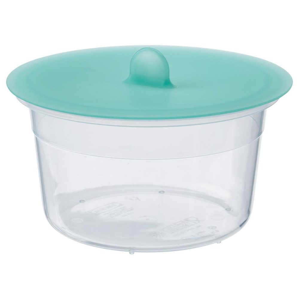 Food Container With Lid, Round Plastic/Silicone Outdoor Round Plastic/Silicone