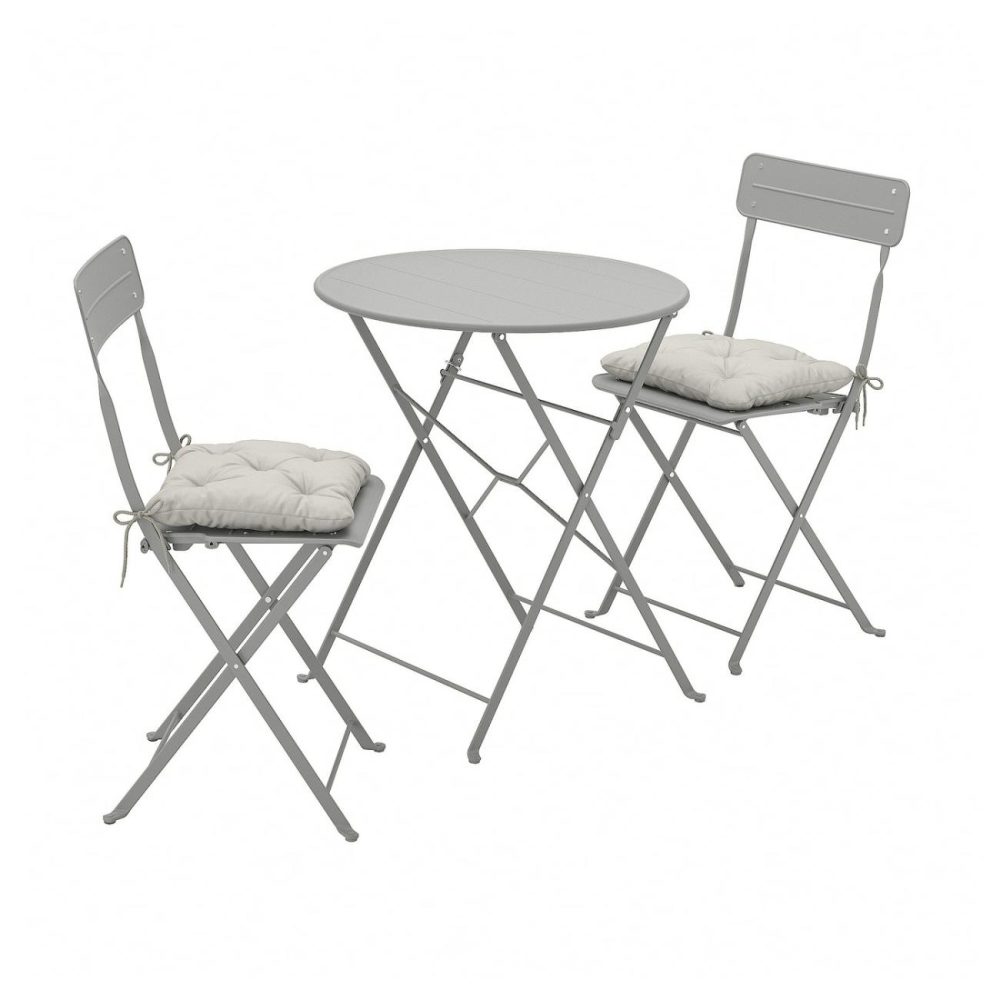 Table+2 Chairs, Outdoor, Gray/Kuddarna Gra Outdoor Sundsö Gray/Kuddarna Gray