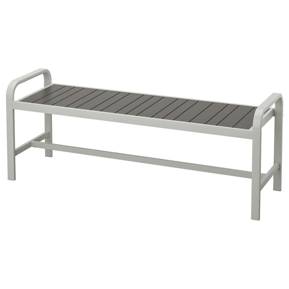 Bench, Outdoor, Light Gray/Dark Gray Outdoor