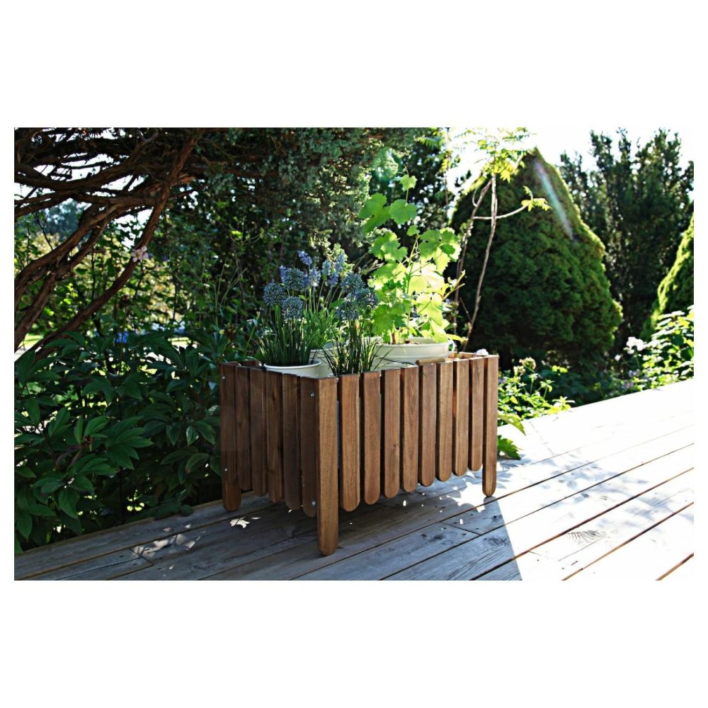 Flower Box, Light Brown Staine Outdoor Light Brown Stained